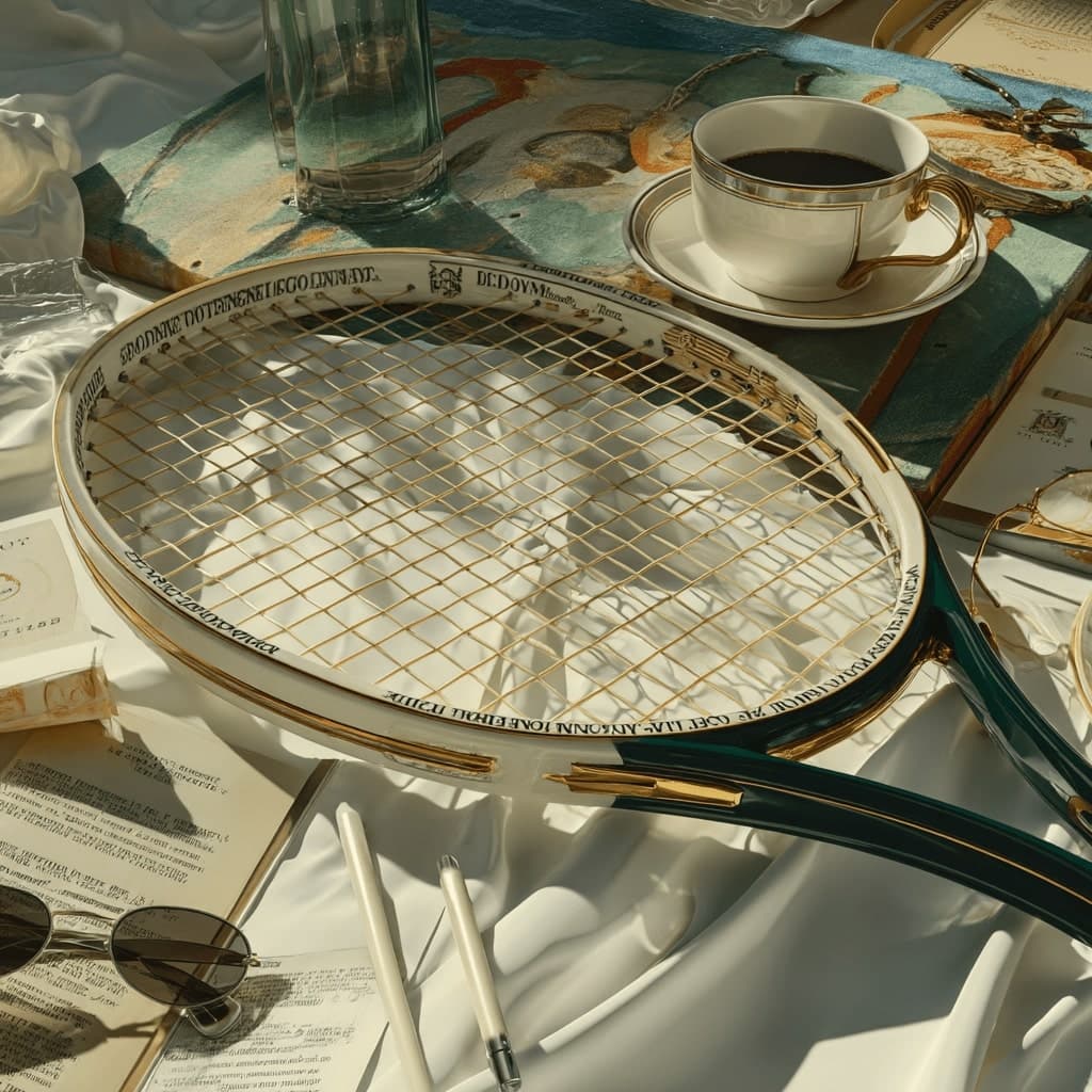 Tennis player in action